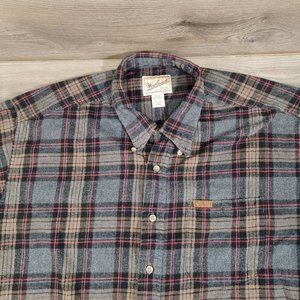 Woolrich Outdoor Wear Men’s XXL Plaid Print Long Sleeve Button Shirt